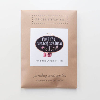 Find the Witch Within Cross Stitch Kit by Junbug & Darlin