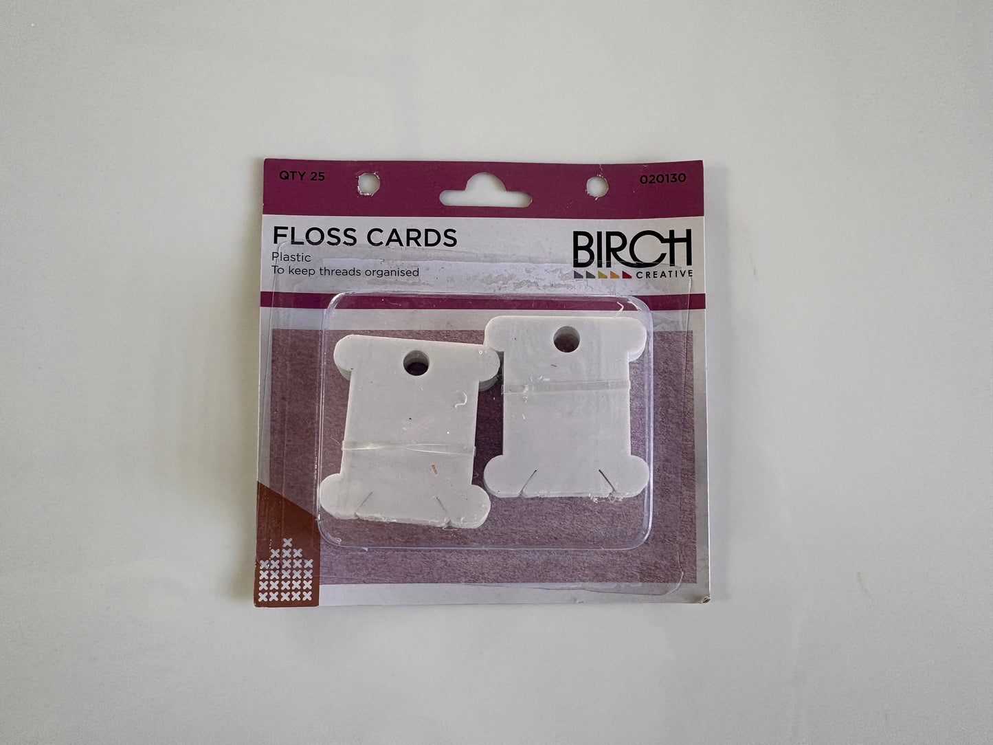 Birch Plastic Floss Bobbins - 25 or 50 pack