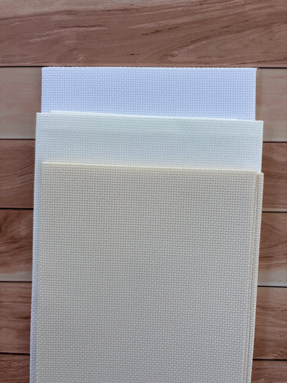 White Zweigart Aida Cross Stitch Fabric - 18 Count