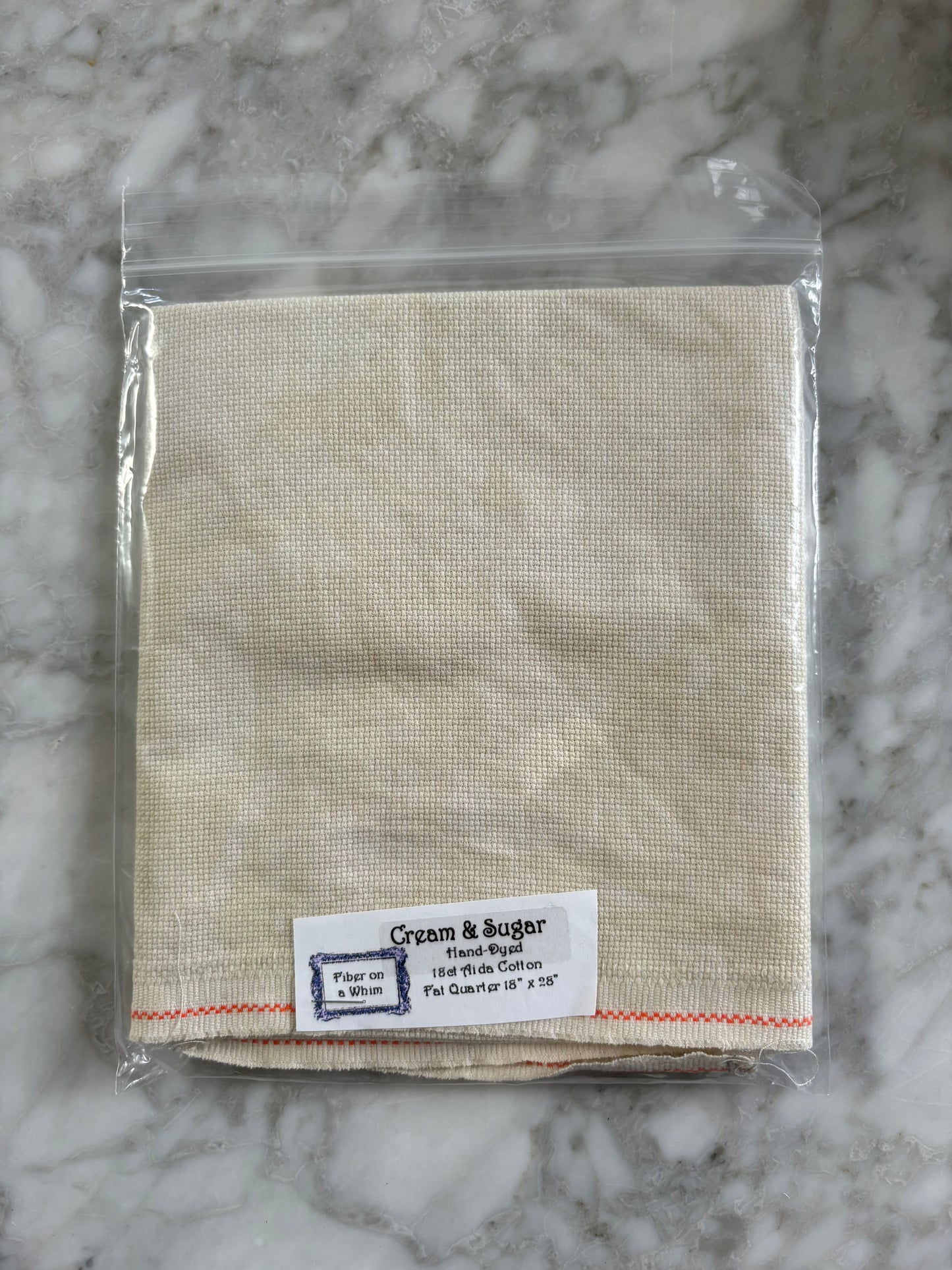Cream & Sugar Fiber on a Whim Aida Cross Stitch Fabric - 18 Count