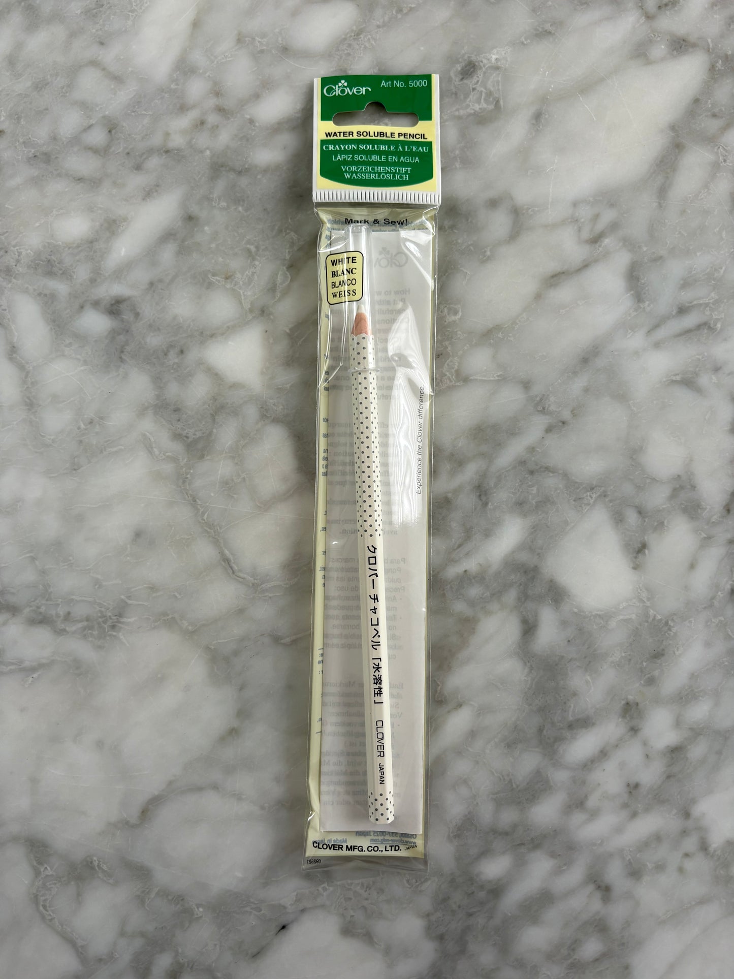 Clover Water Soluble Pencil - White