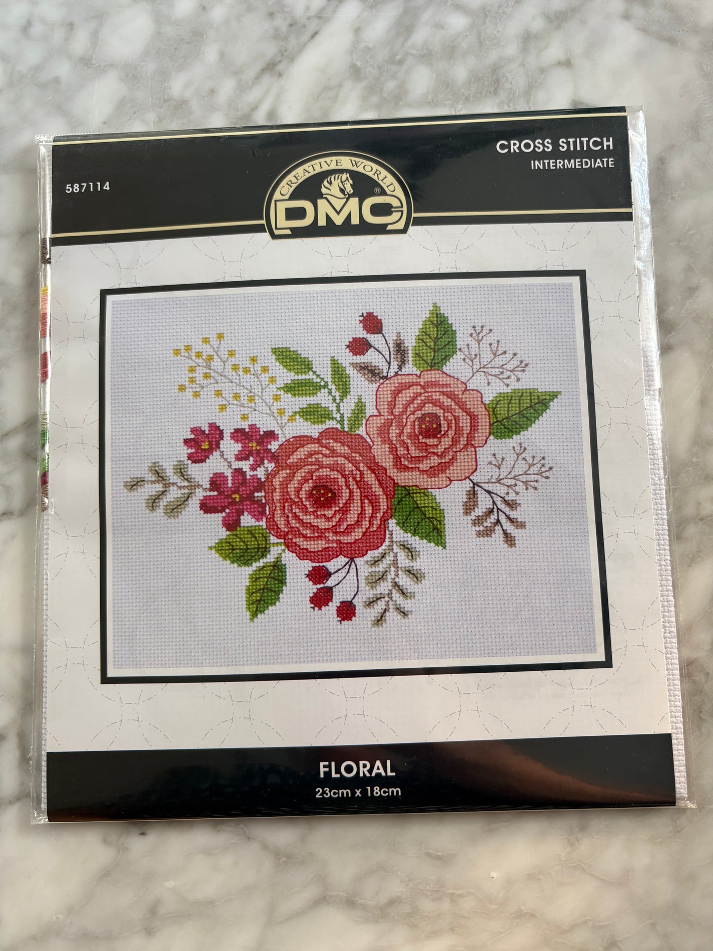DMC Floral Cross Stitch Kit