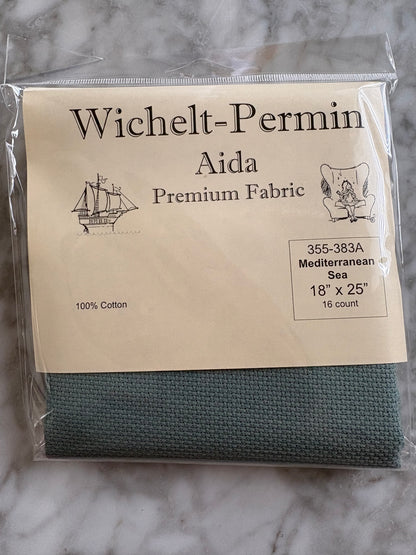 Mediterranean Sea Wichelt Aida Cross Stitch Fabric - 16 Count