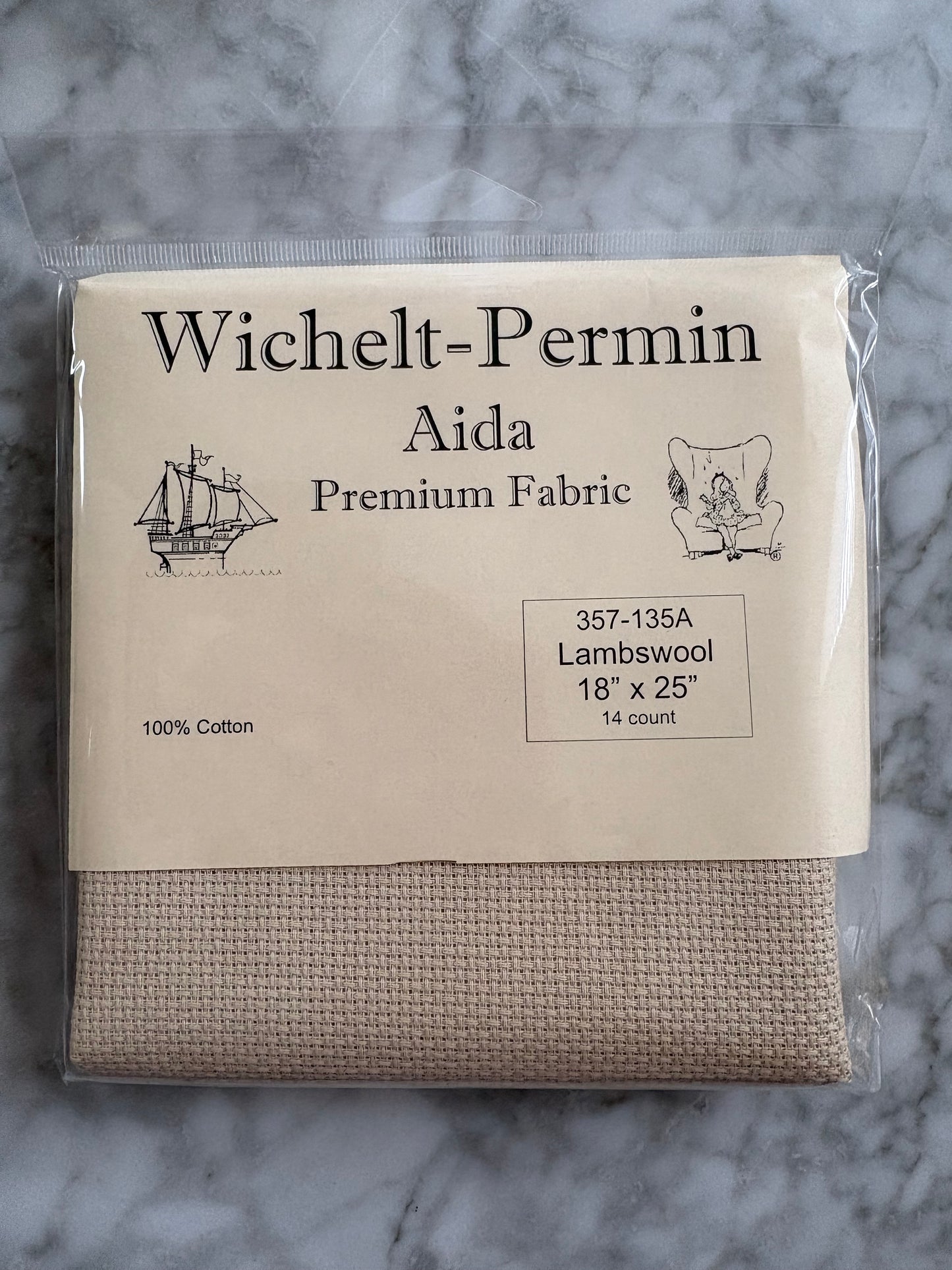 Lambswool Wichelt Aida Cross Stitch Fabric - 14 Count