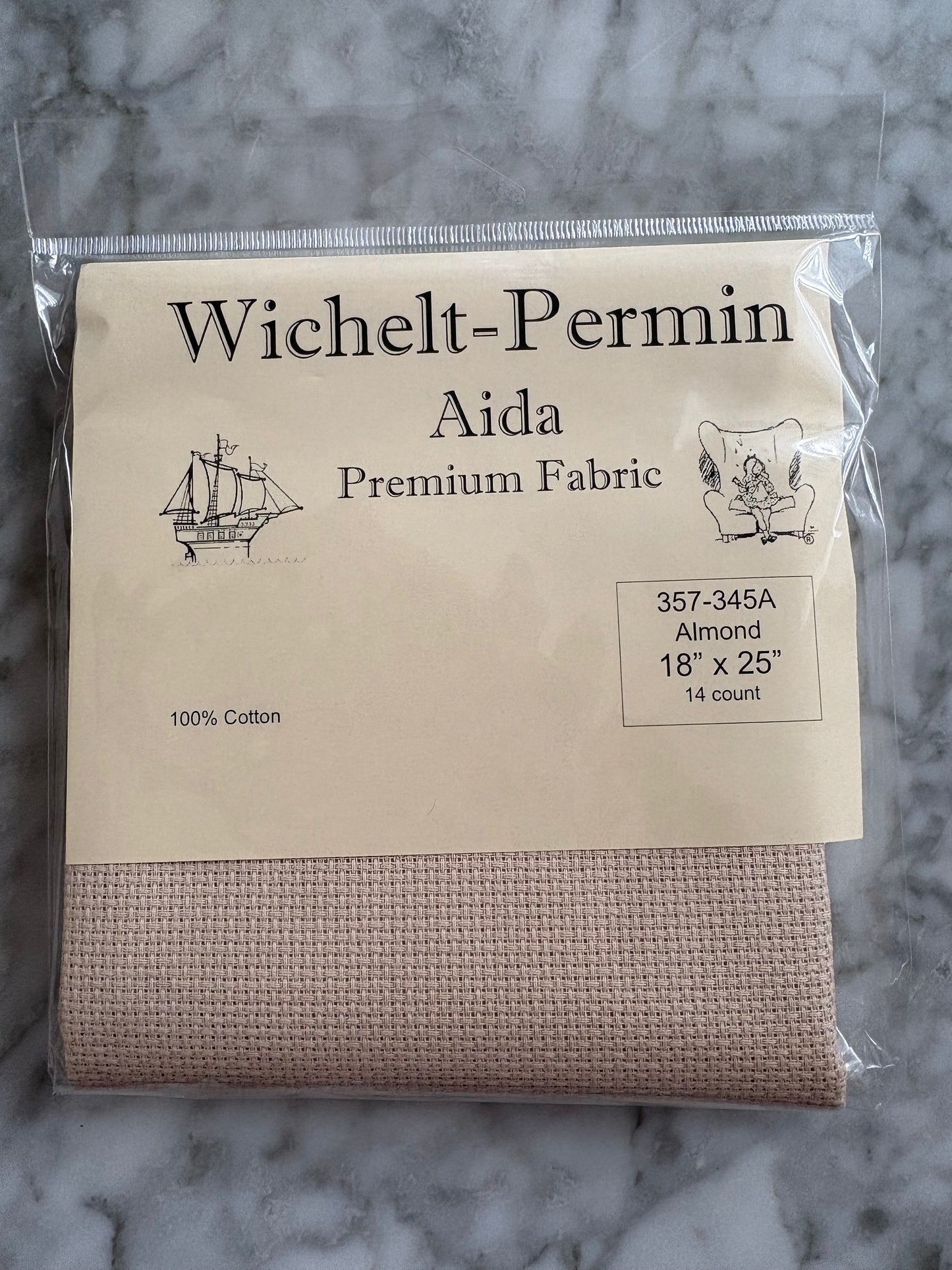 Almond Wichelt Aida Cross Stitch Fabric - 14 Count