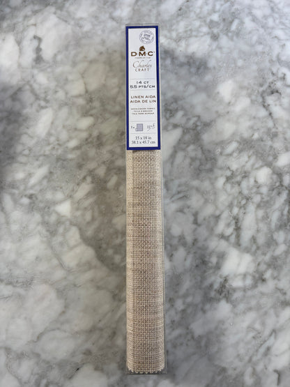 Ecru Linen DMC Aida Cross Stitch Fabric - 14 Count