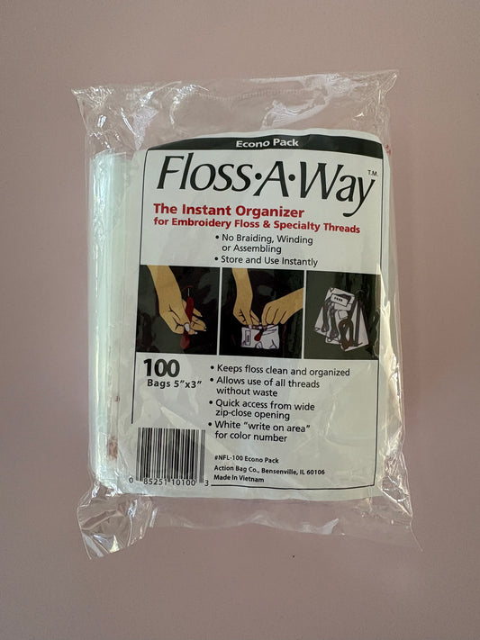 Floss-A-Way 100 Pack Embroidery Thread Storage Bags