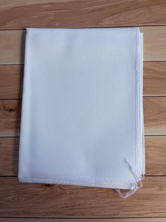 White Zweigart Lugana Evenweave Cross Stitch Fabric - 25 Count