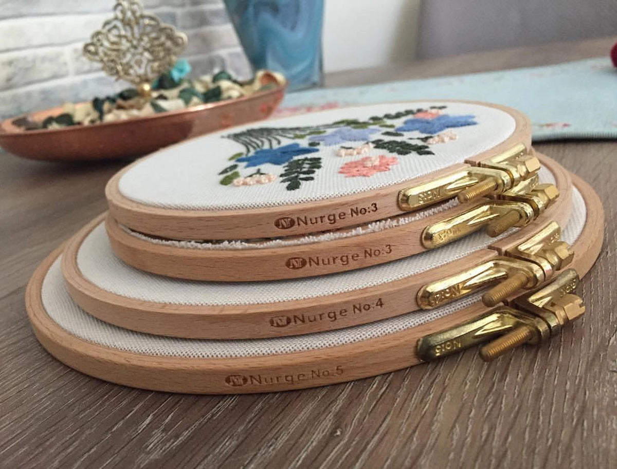 Nurge 8mm Beech Screwed Embroidery Hoops