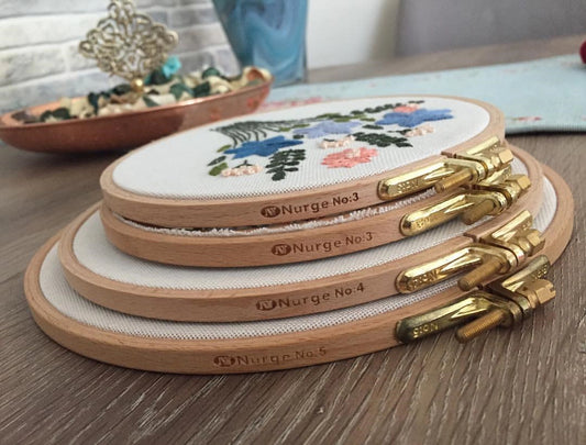 Nurge 8mm Beech Screwed Embroidery Hoops
