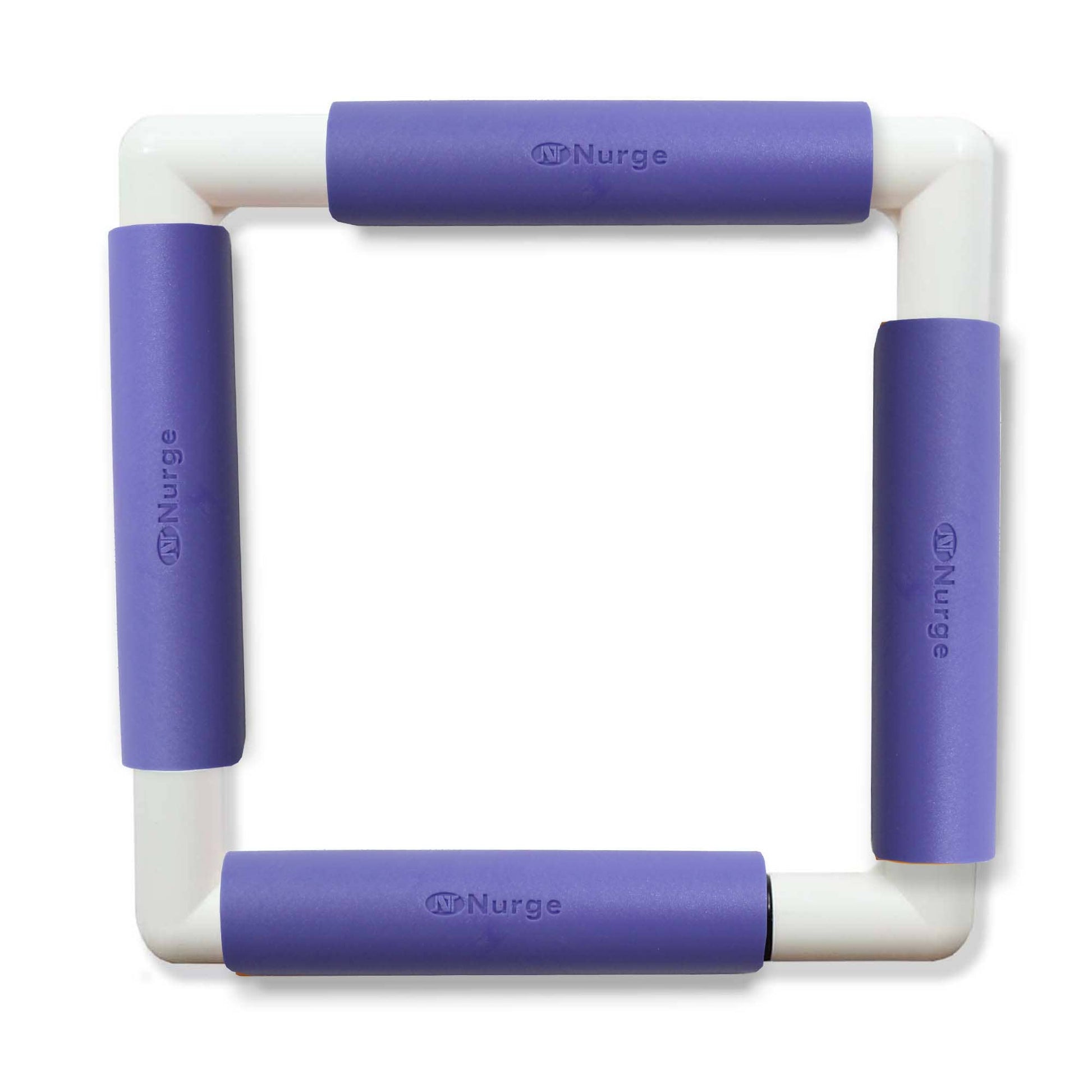 Purple and white exercise tool with 'Nurge' branding on a white background