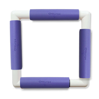 Purple and white exercise tool with 'Nurge' branding on a white background
