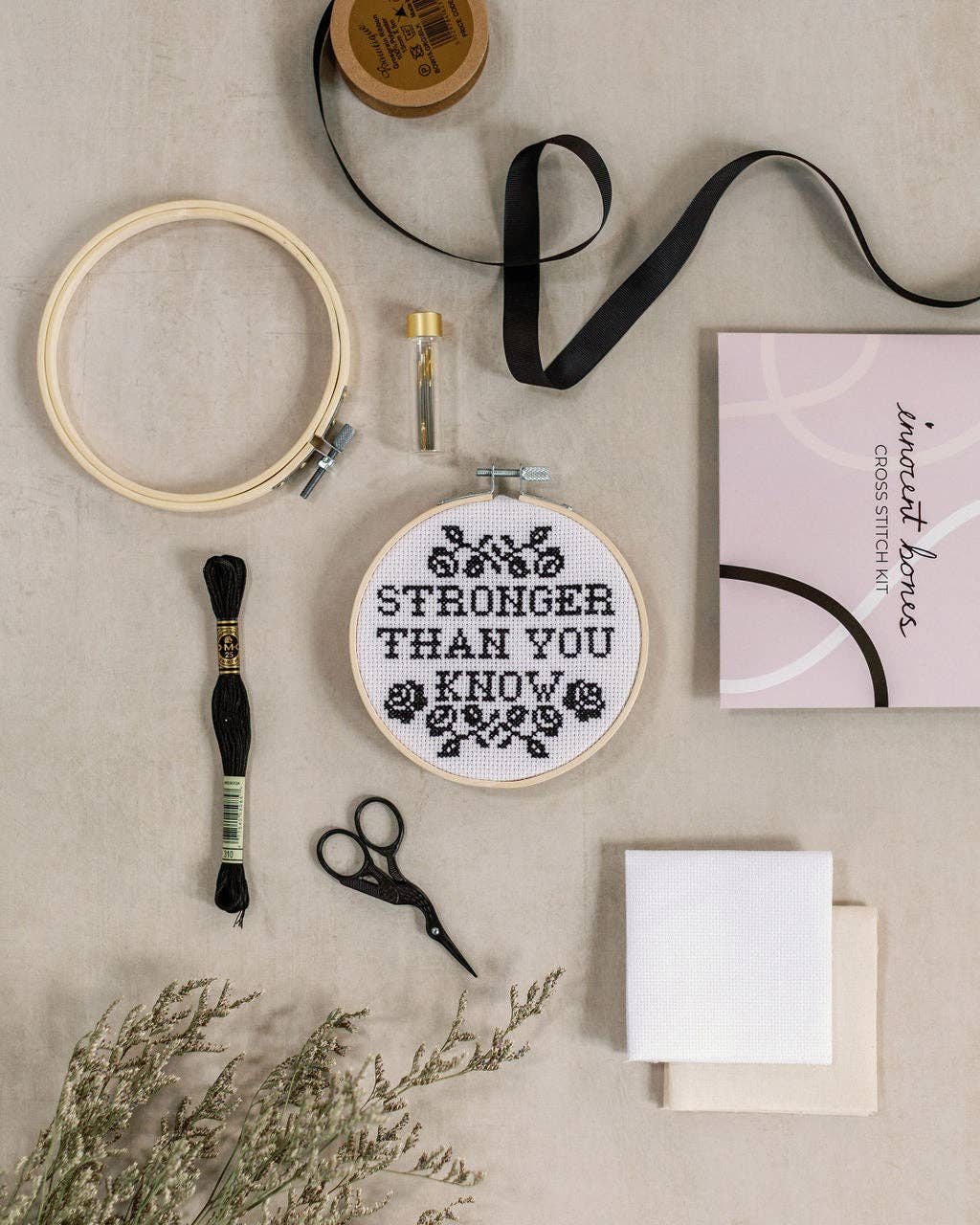 ‘Stronger Than You Know' Cross Stitch Kit by Innocent Bones