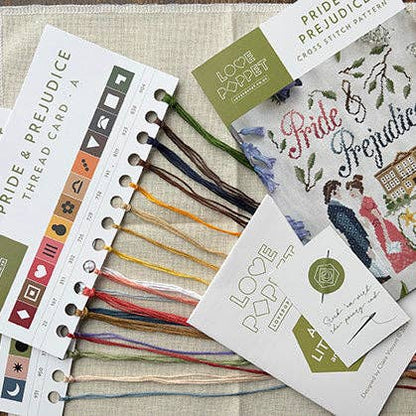 Pride & Prejudice Cross Stitch Kit by Love Poppet