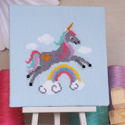 Sparkle Unicorn - Junior Cross Stitch Kit by Caterpillar Cross Stitch