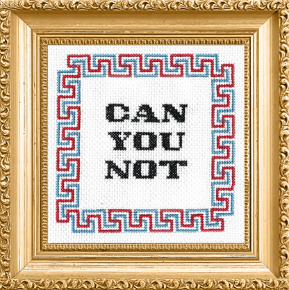 Can You Not Cross Stitch Kit by Subversive Cross Stitch