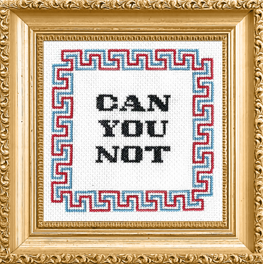 Can You Not Cross Stitch Kit by Subversive Cross Stitch