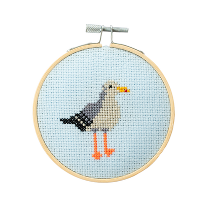 Seagull Beginner Cross Stitch Kit by Cotton Clara