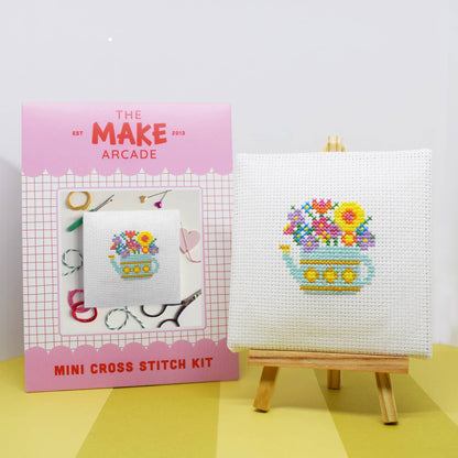 Watering Can Mini Cross Stitch Kit by The Make Arcade