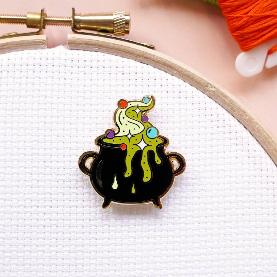 Cauldron Magnetic Needle Minder by Caterpillar Cross Stitch
