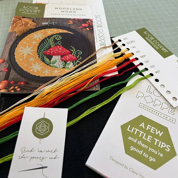 Woodland Moon Cross Stitch Kit by Love Poppet