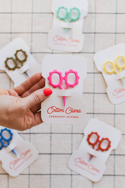 Mini Sunflower Embroidery Scissors by Cotton Clara