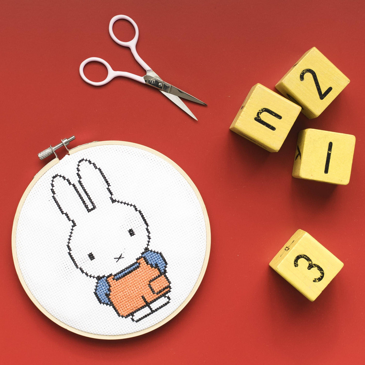 Miffy Dungaree Cross Stitch Kit by Cotton Clara