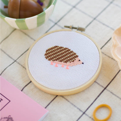 Hedgehog Beginner Cross Stitch Kit by Cotton Clara