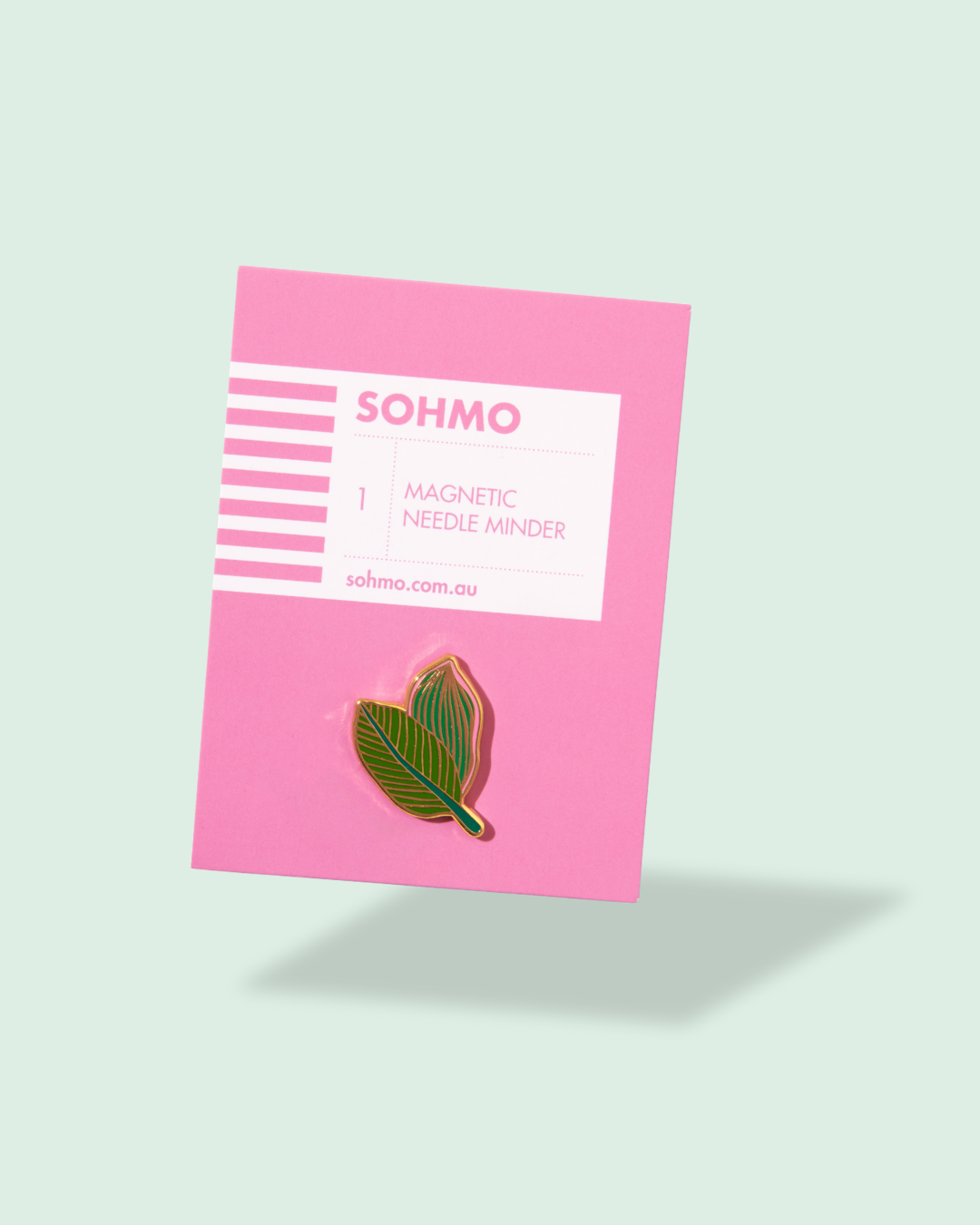 SOHMO Tropical Leaves Needle Minder - Enamel Magnetic Needle Minder