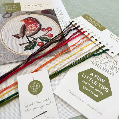 Rockin Robin Cross Stitch Kit by Love Poppet