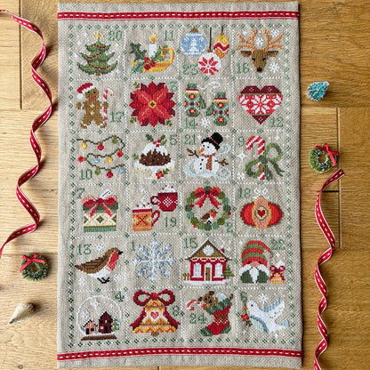 Feeling Festive Advent Cross Stitch Kit by Love Poppet