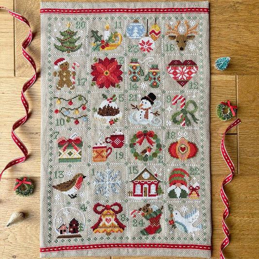 Feeling Festive Advent Cross Stitch Kit by Love Poppet