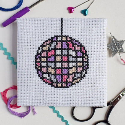 Disco Ball Mini Cross Stitch Kit by The Make Arcade