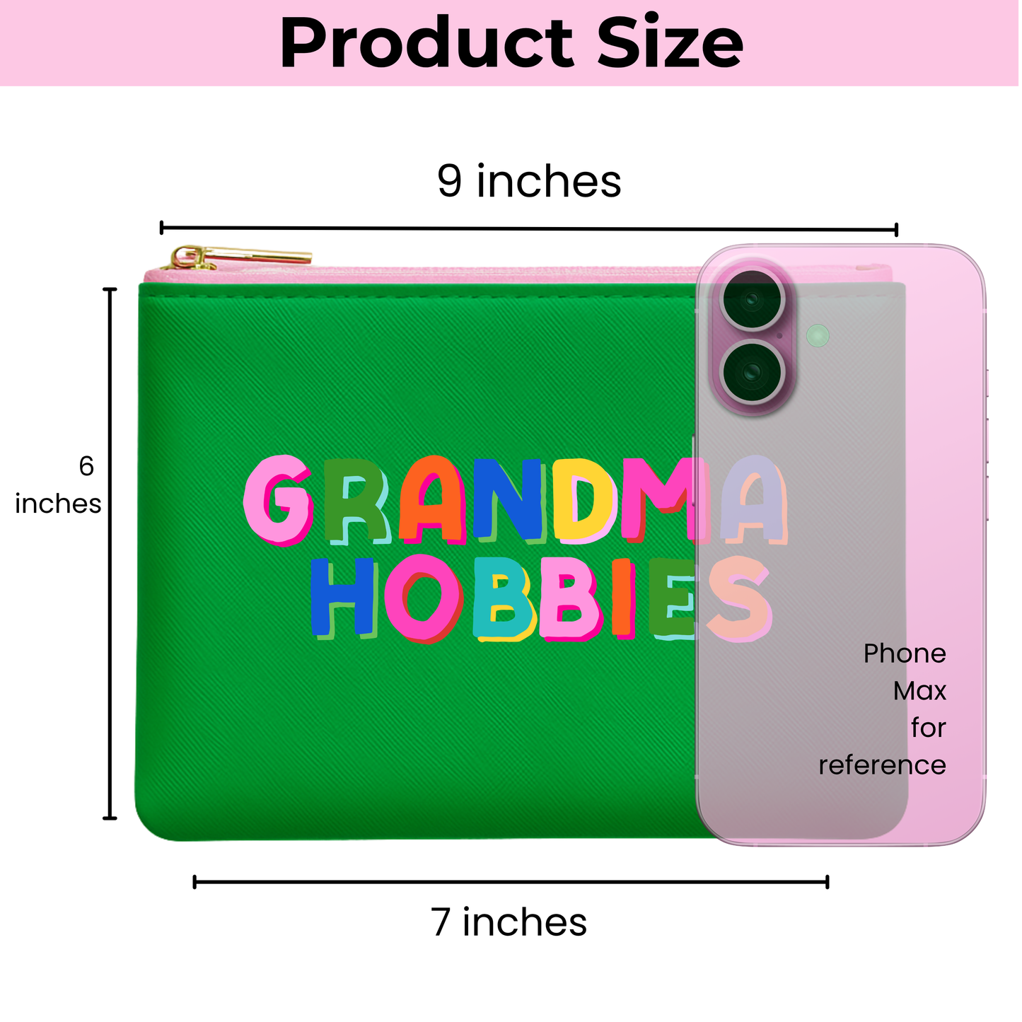 Grandma Hobbies Green Cross Stitch Project Bag by Grandma Hobby Co