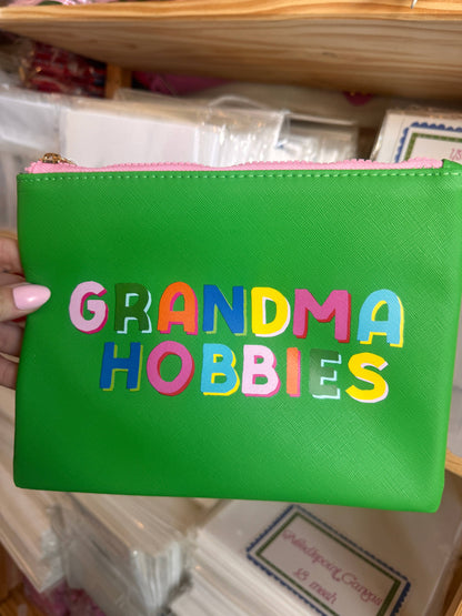 Grandma Hobbies Green Cross Stitch Project Bag by Grandma Hobby Co