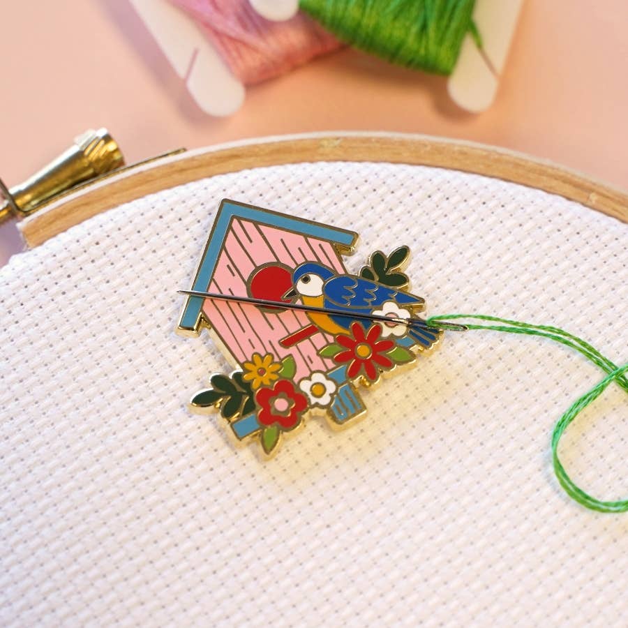 Birdhouse Magnetic Needle Minder by Caterpillar Cross Stitch