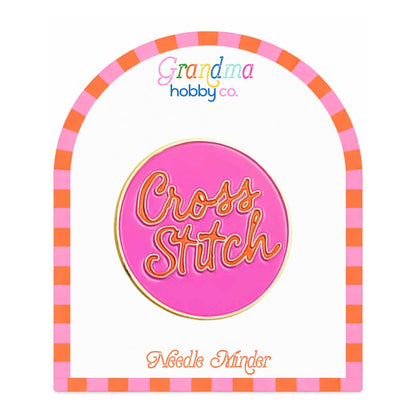Hot Pink Cross Stitch Needle Minder