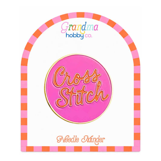Hot Pink Cross Stitch Needle Minder