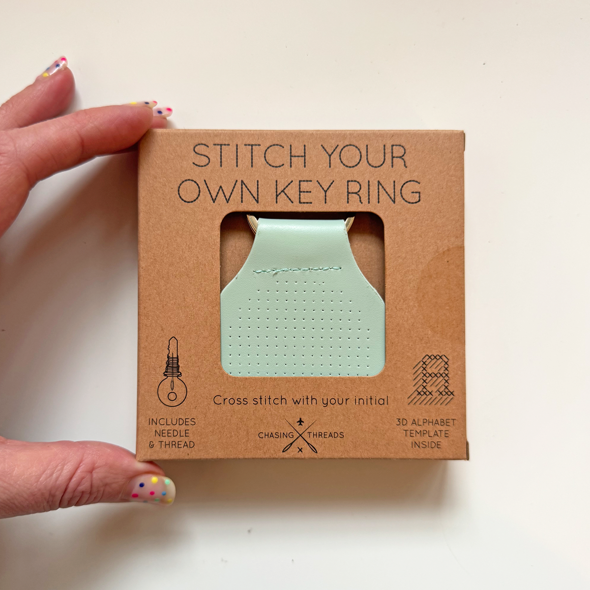 Stitch Your Own Keyring - Mint
