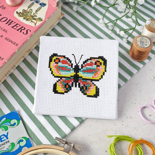 Butterfly Mini Cross Stitch Kit by The Make Arcade